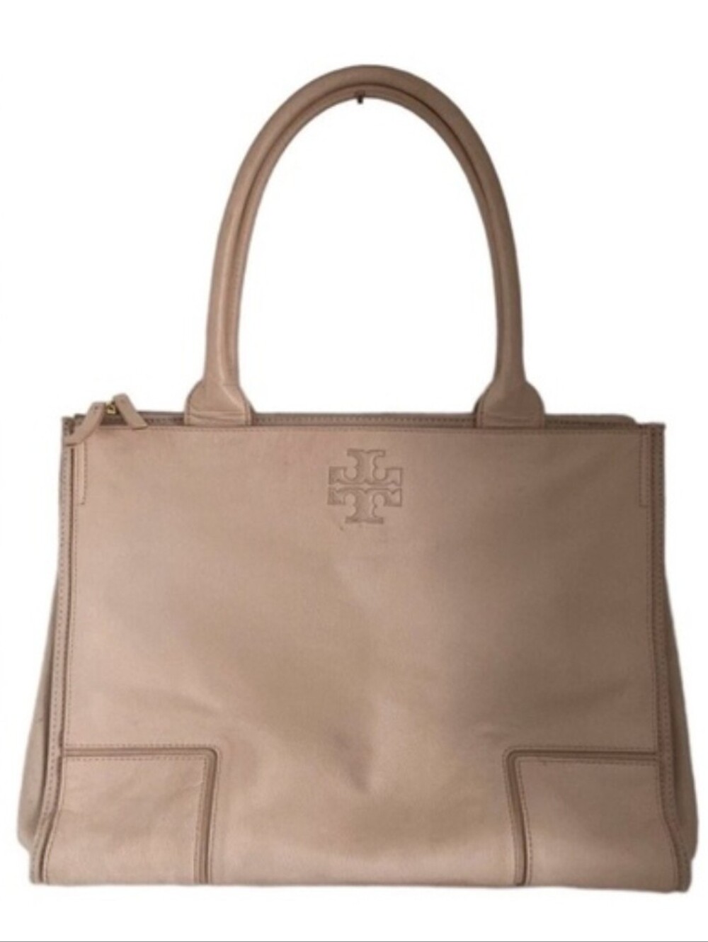Tory Burch Ella Large Leather & Canvas Tote - Picture 3 of 15